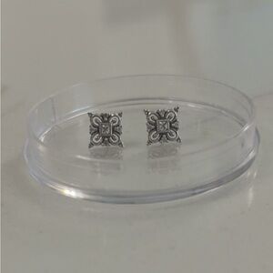 BVLA White Gold and Clear Gemstone Press Fit Piercings